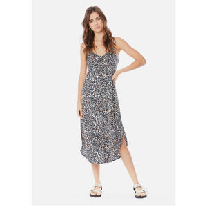 New Saltwater‎ Luxe: Brigette Leopard Mix Midi Tank Dress Small